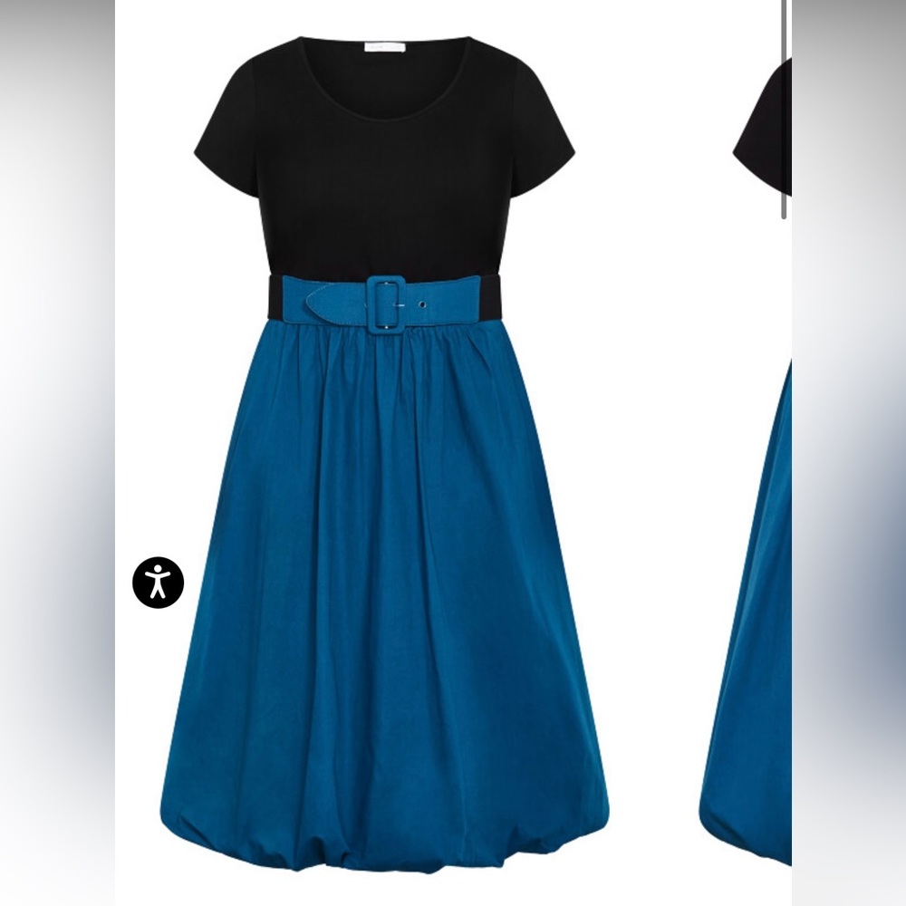 NWT City Chic Black and Blue Casual Dress